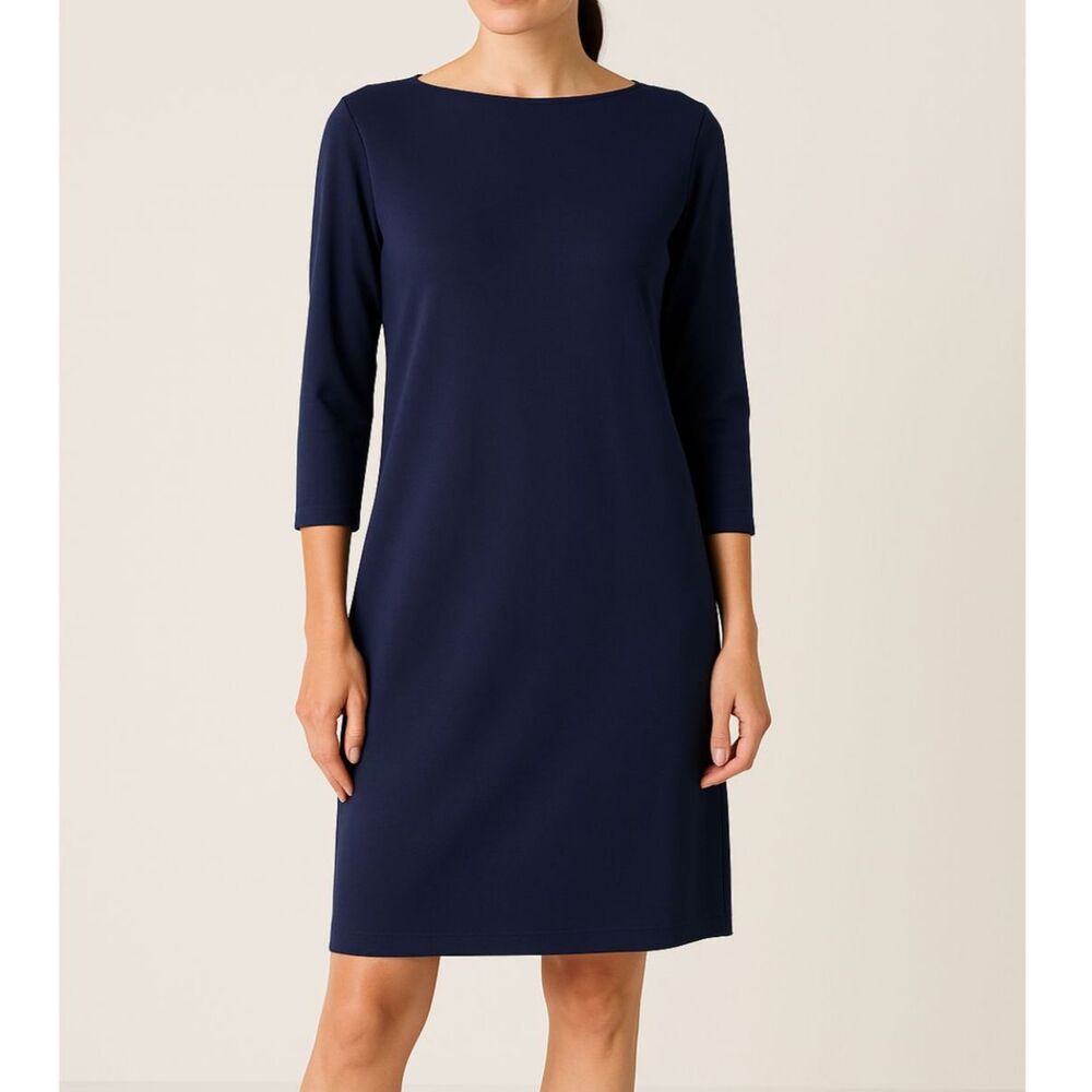 Eileen Fisher Navy Shift Dress Size Small